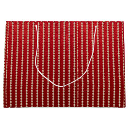 Red and White Velvet-Look Große Geschenktüte