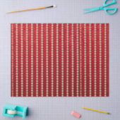 Red and White Velvet-Look Pearl Seidenpapier (Basteln)