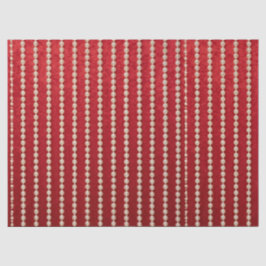 Red and White Velvet-Look Pearl Seidenpapier