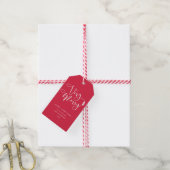 Red and White Verry Frohe Weihnachtsgeschenke Tags Geschenkanhänger (Mit Garn)