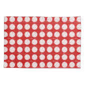 Red and White Volleyball Pattern Pillowcase Kissenbezug (Rückseite)