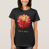 Red And Yellow Dahlia Flower Personalized T-Shirt (Vorderseite)