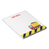 Red and Yellow Dump Truck Construction Notepad Notizblock (angewinkelt)