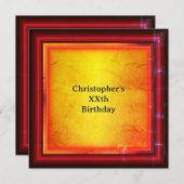 Red and yellow einladung (Vorne/Hinten)