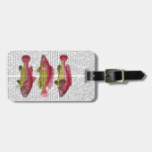Red and Yellow Fantasy Fish Trio Gepäckanhänger (Vorderseite horizontal)