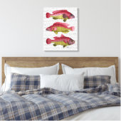 Red and Yellow Fantasy Fish Trio Leinwanddruck (Insitu (Schlafzimmer))