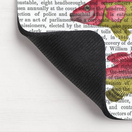 Red and Yellow Fantasy Fish Trio Mousepad (Ecke)