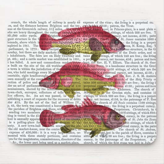 Red and Yellow Fantasy Fish Trio Mousepad (Vorne)