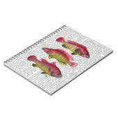 Red and Yellow Fantasy Fish Trio Notizblock (Linke Seite)