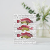 Red and Yellow Fantasy Fish Trio Postkarte (Stehend Vorderseite)