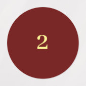 Red and yellow numbered etiketten (Design 2)