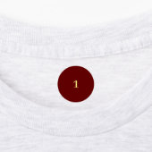 Red and yellow numbered etiketten (Befestigt)