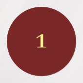 Red and yellow numbered etiketten (Design 1)