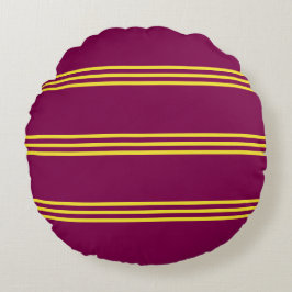 Red and Yellow Round Pillow Rundes Kissen