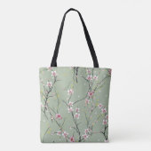 red and yellow small flower pattern on green backg tasche (Rückseite)