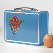 Red and Yellow Squares with Green the Circles Text Metall Brotdose (Beispiel)