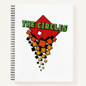 Red and Yellow Squares with Green the Circles Text Notizblock (Vorderseite)