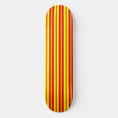 Red and Yellow Stripes Design Skateboard (Vorderseite)