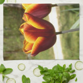 Red and Yellow Tulips Tea Towel Handtuch (Gefaltet)