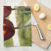 Red and Yellow Tulips Tea Towel Handtuch (Viertel Falte)