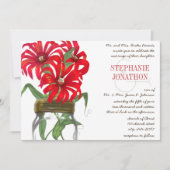 Red Andes Mountain Wild Blume Mason Jar Wedding Einladung (Vorderseite)