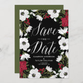 Red Anemone Blooms Ankündigung Datum freihalten (Vorne/Hinten)