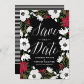 Red Anemone Blooms Ankündigung Datum freihalten (Vorne/Hinten)