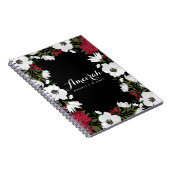 Red Anemone Blooms Personalisiertes Notebook Notizblock (Rechte Seite)