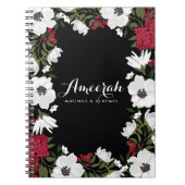 Red Anemone Blooms Personalisiertes Notebook Notizblock (Vorderseite)