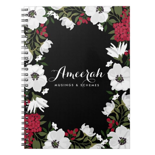 Red Anemone Blooms Personalisiertes Notebook Notizblock (Vorderseite)