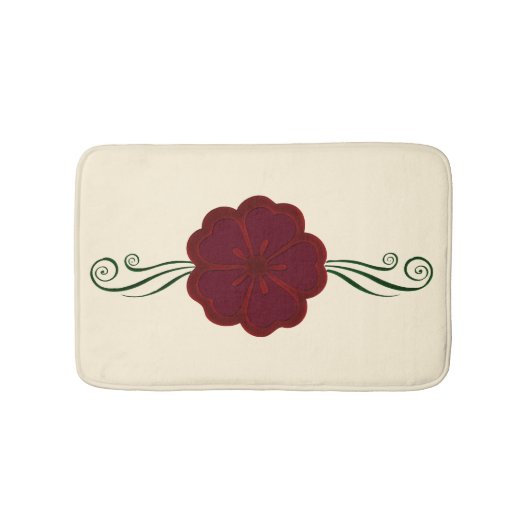 Red Anemone Blume Bath Mat Badematte (Vorderseite)