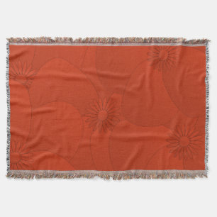Red Anemone Floral Blanket Decke