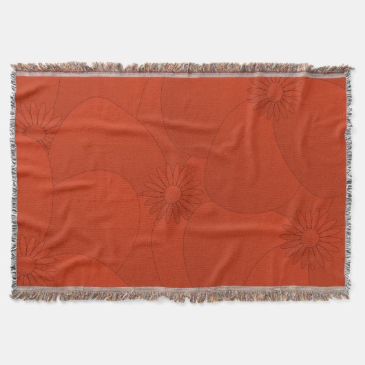 Red Anemone Floral Blanket Decke (Vorderseite)