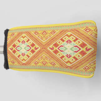 Red anf Yellow Feathers Golf Head Cover Headcover