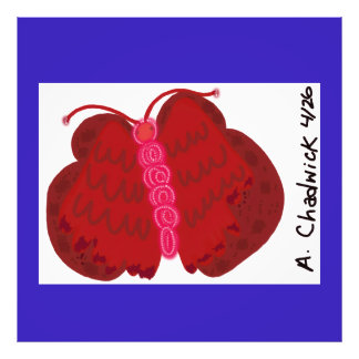 Red Angel Butterfly Fotodruck