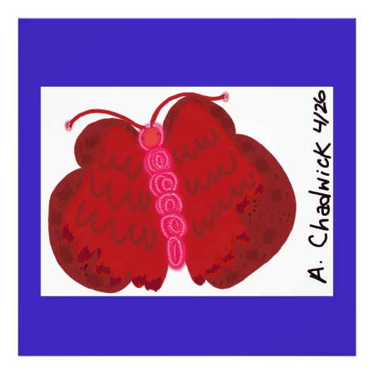 Red Angel Butterfly Fotodruck (Vorne)