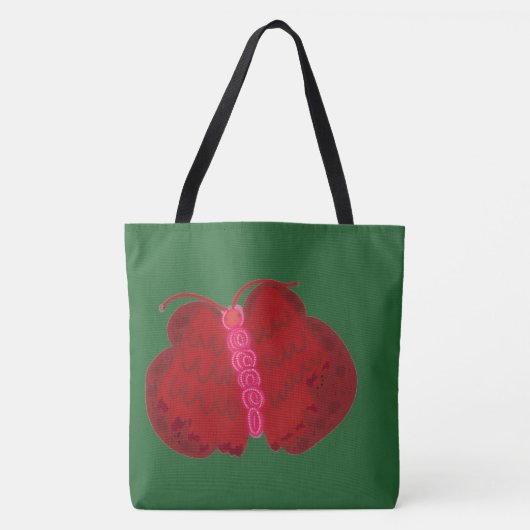 Red Angel Butterfly Tasche (Vorderseite)