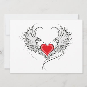 Red Angel Heart mit Flügeln Ankündigung