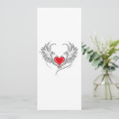 Red Angel Heart mit Flügeln Ankündigung (Stehend Vorderseite)