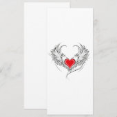 Red Angel Heart mit Flügeln Ankündigung (Vorne/Hinten)