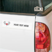 Red Angel Heart mit Flügeln Autoaufkleber (Auf Lkw)