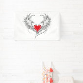 Red Angel Heart mit Flügeln Banner (InSitu)