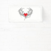 Red Angel Heart mit Flügeln Banner (InSitu)