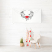 Red Angel Heart mit Flügeln Banner (Insitu)