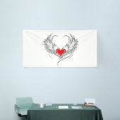 Red Angel Heart mit Flügeln Banner (Messeveranstaltung)