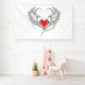 Red Angel Heart mit Flügeln Banner (Insitu)