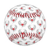 Red Angel Heart mit Flügeln Baseball (Rückseite)