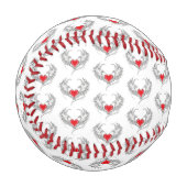Red Angel Heart mit Flügeln Baseball (Vorderseite Links)