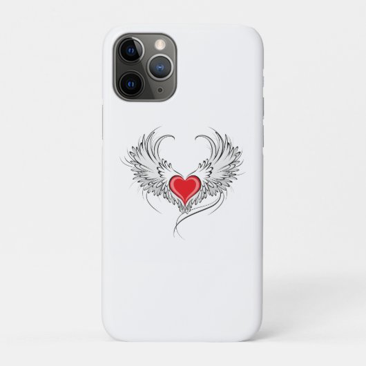 Red Angel Heart mit Flügeln Case-Mate iPhone Hülle (Rückseite)