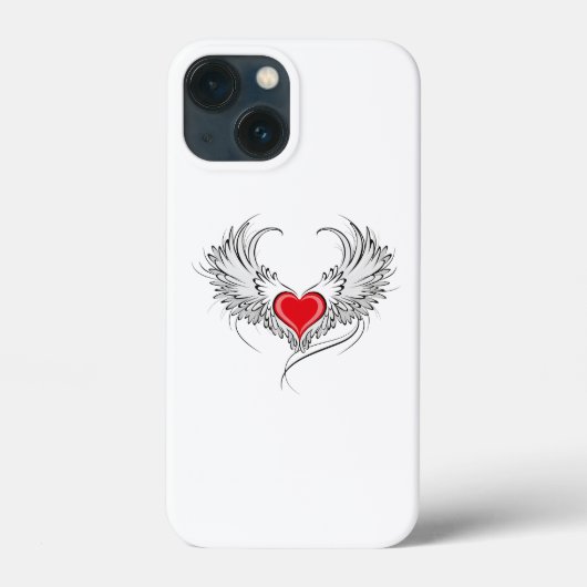 Red Angel Heart mit Flügeln Case-Mate iPhone Hülle (Rückseite)
